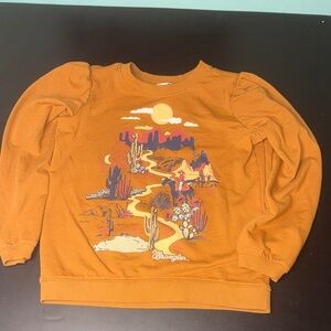 Wrangler Girls Desert Scene Crewneck Sweatshirt size large